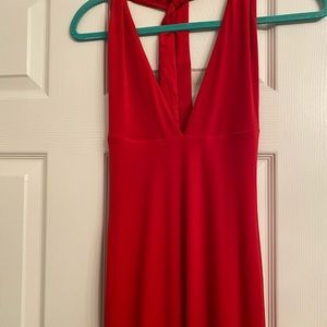 NOOKIE RED HALTER DRESS